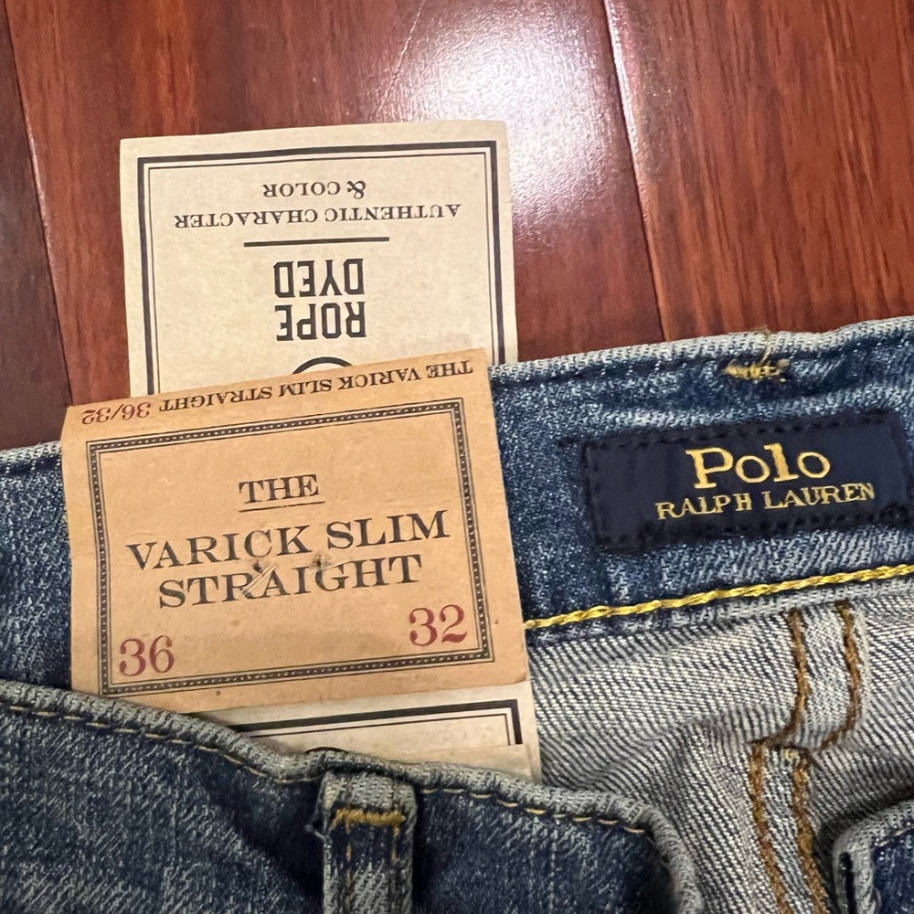 Ralph Lauren Men's Slim Jeans in Faded Blue - Picture 2 of 4